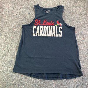 MLB St. Louis Cardinals Womens Blue Red White Tank Top Size Small